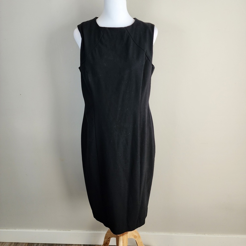 Zara Basic Black Shift Dress Womens XL Event Formal Party Office Funeral Classic